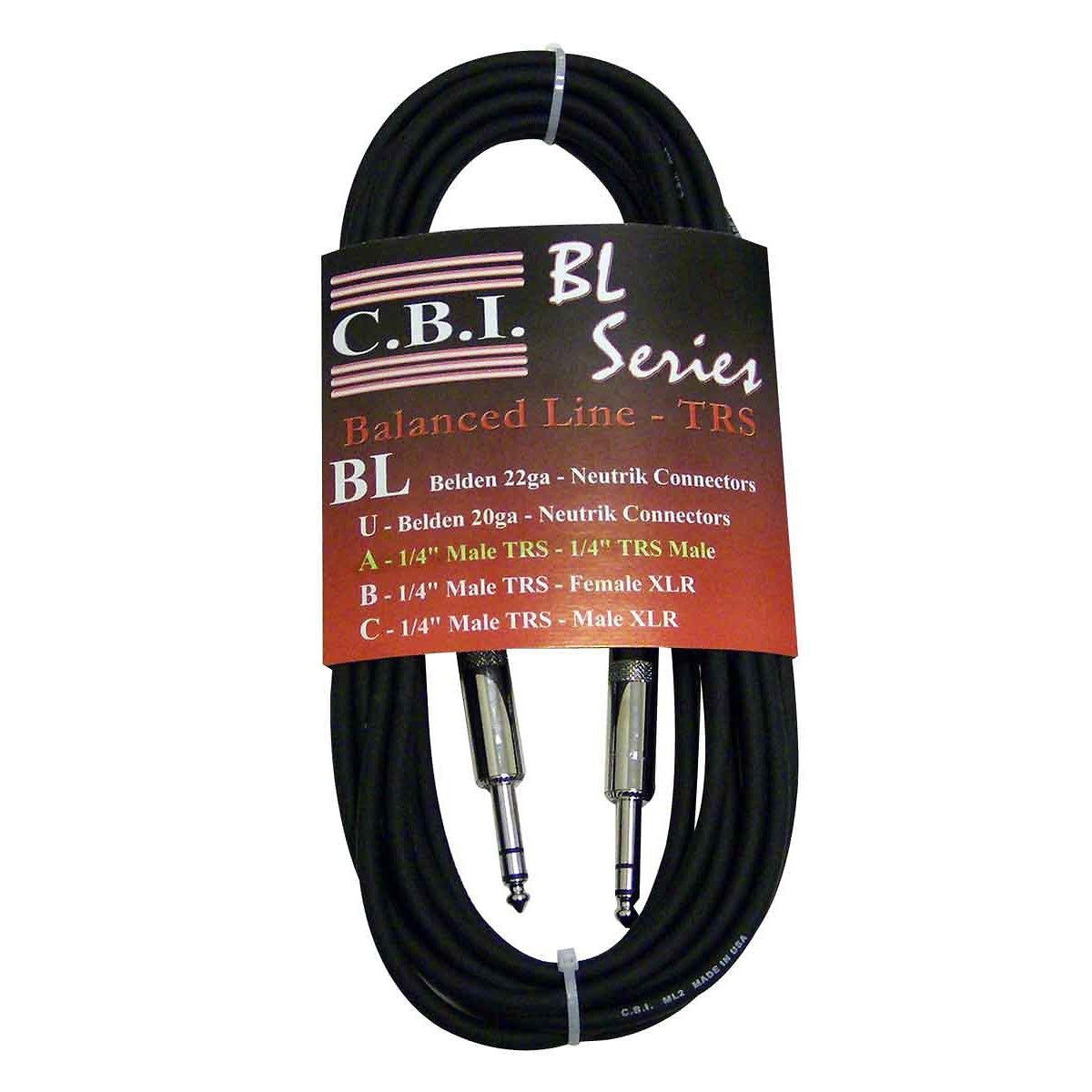 CBI BL2A 1/4 Inch TRS Cable, 3 Foot