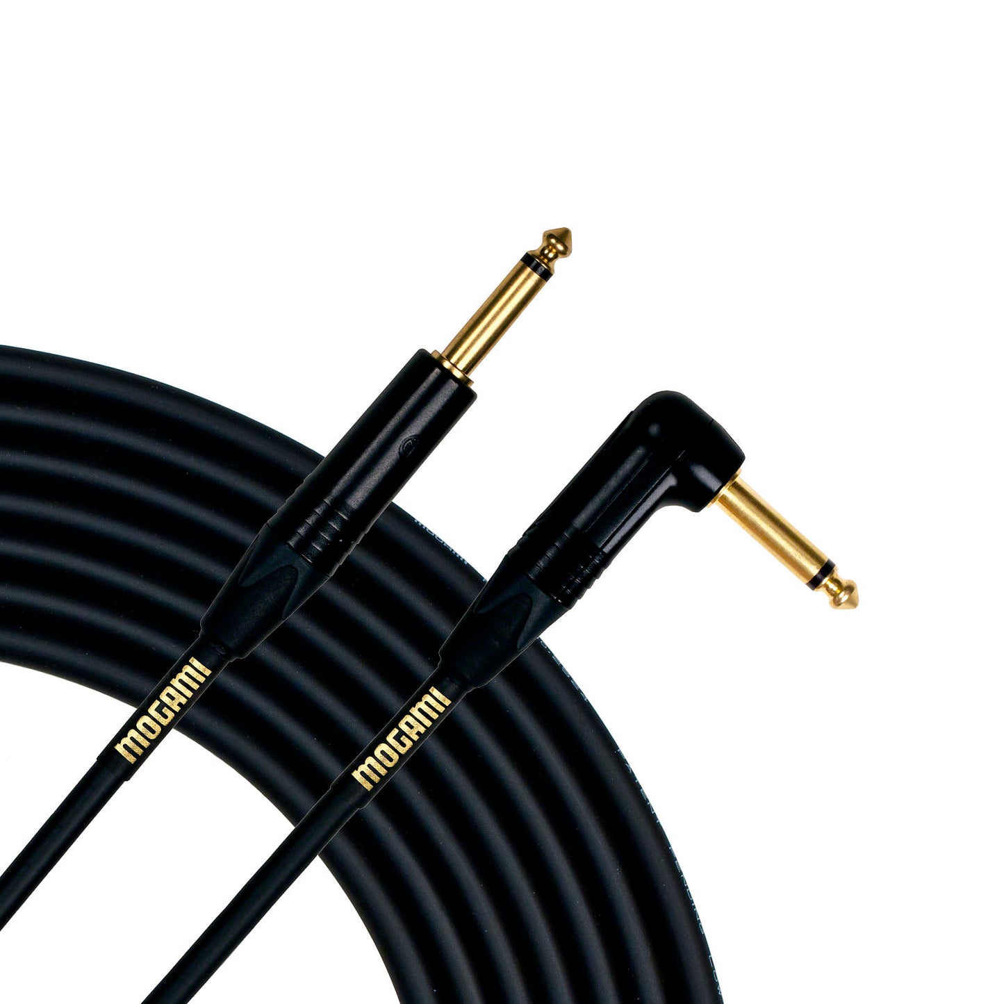 Mogami Gold Guitar/Instrument Cable (Straight to Right Angle End), 25 Foot