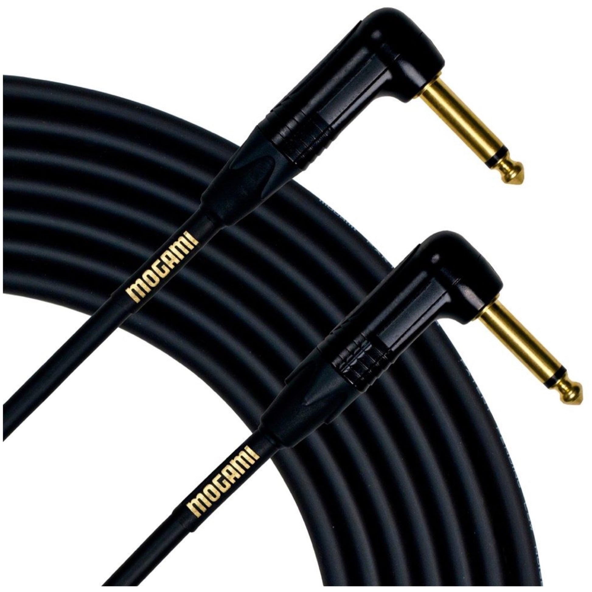 Mogami Gold Instrument Cable with Right Angle Ends, 10 Foot