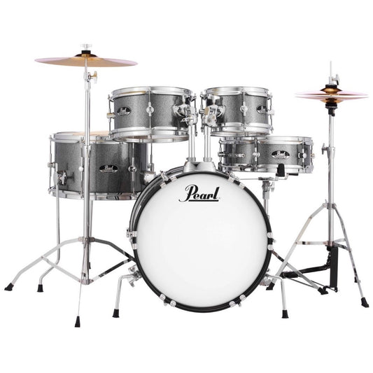 Pearl RSJ465CC Roadshow Junior Complete Drum Set, 5-Piece, Grey Sparkle