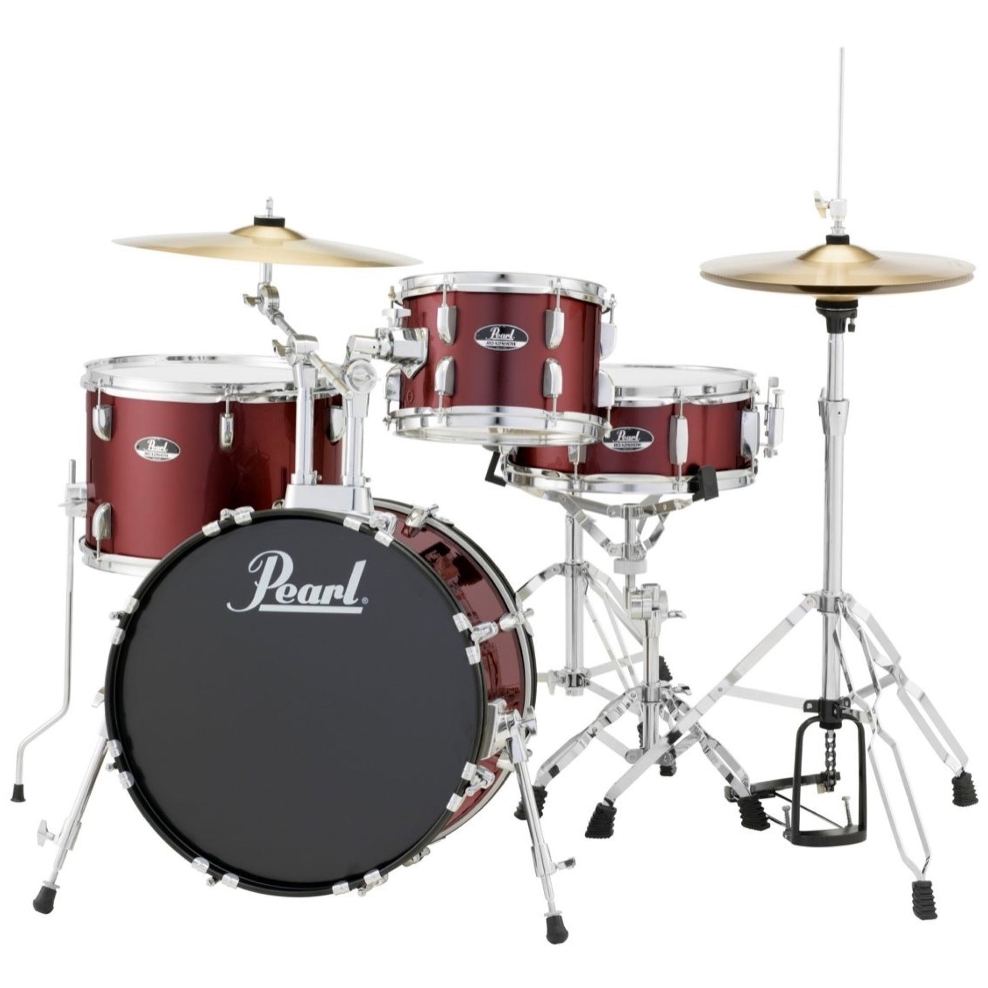 Pearl RS584C Roadshow Complete Bop Drum Kit, 4-Piece, Wine Red