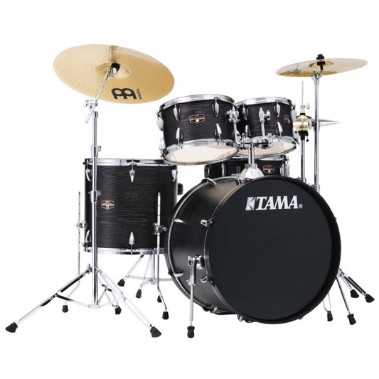 Tama IE52C Imperialstar Drum Kit, 5-Piece (with Meinl Cymbals), Black Oak