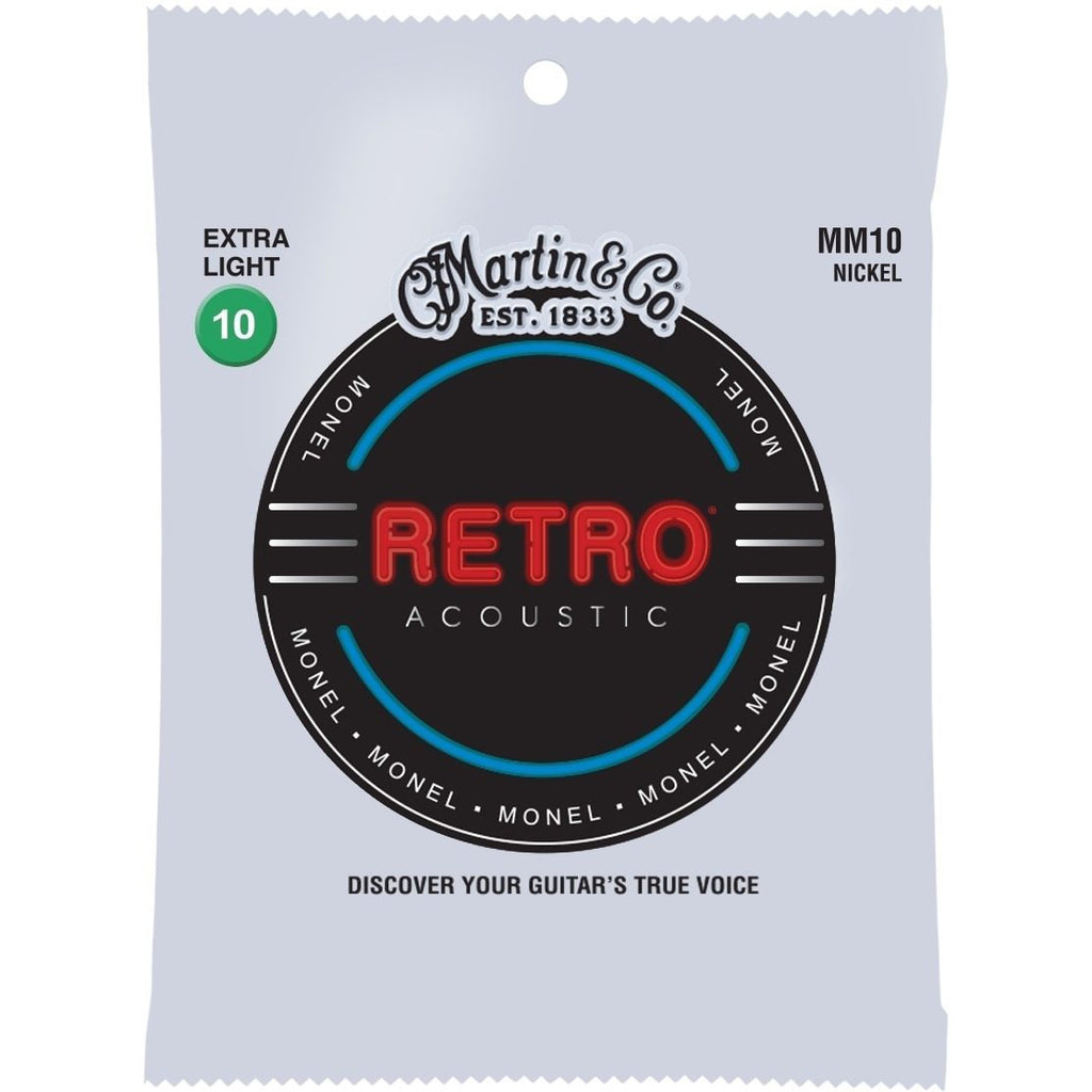Martin MM10X Retro Monel Extra Light Acoustic Guitar Strings