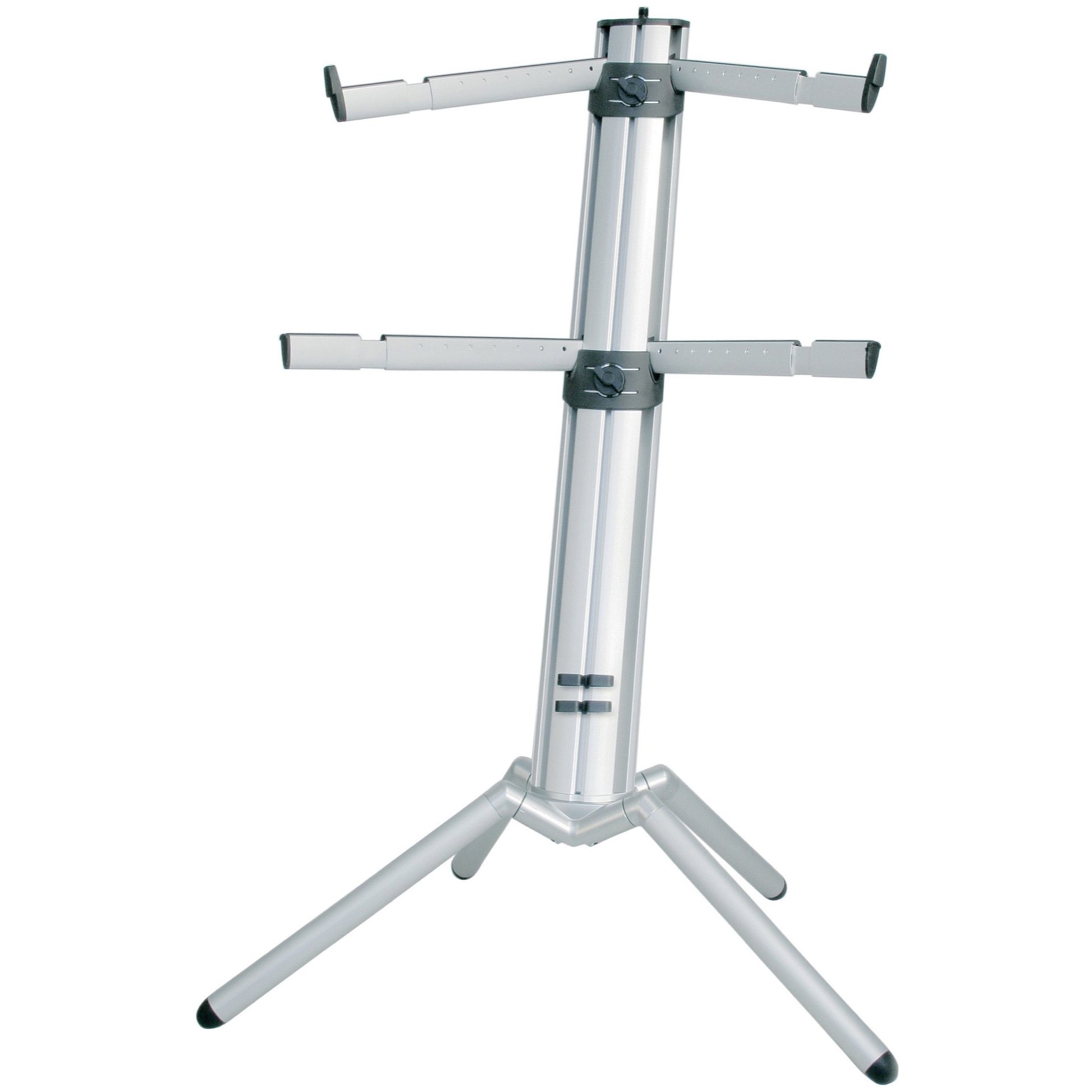 K&M Spider Pro Double-Tier Keyboard Stand, Silver