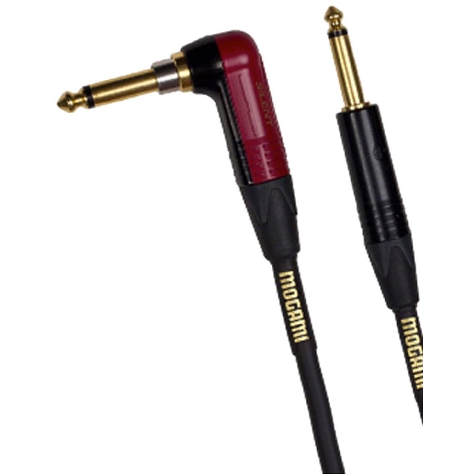 Mogami Gold Instrument Silent R Cable (Straight to Right Angle End), 18'