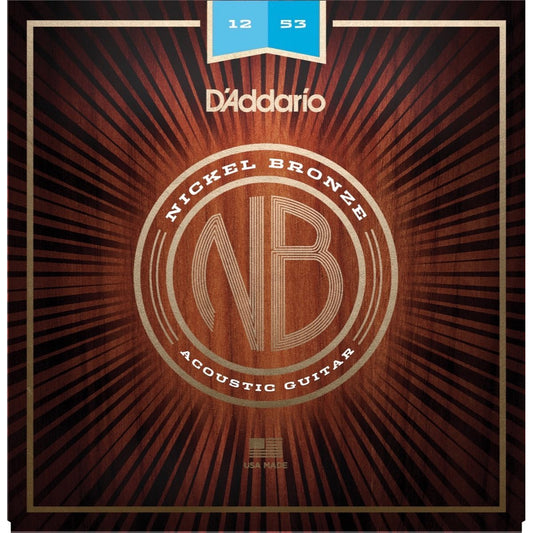 D'Addario NB1253 Light Nickel Bronze Acoustic Guitar Strings