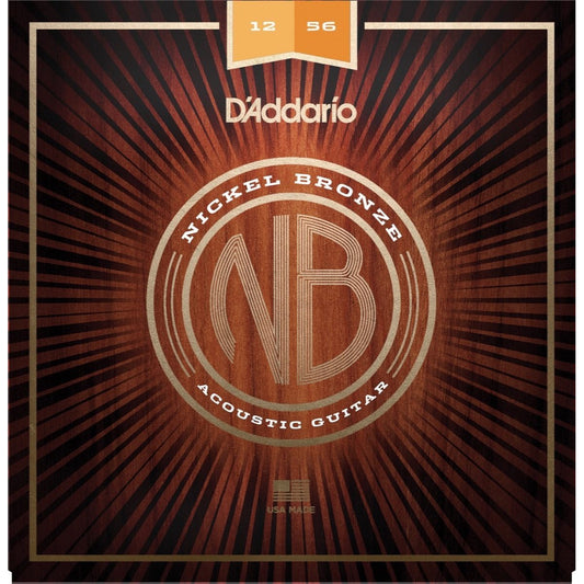 D'Addario NB1256 Light Top / Medium Bottom Nickel Bronze Acoustic Guitar Strings