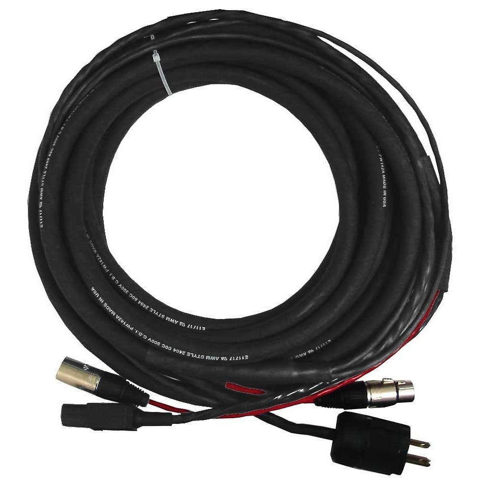 CBI IEC Power and 1X XLR Audio Cable, 50 Foot