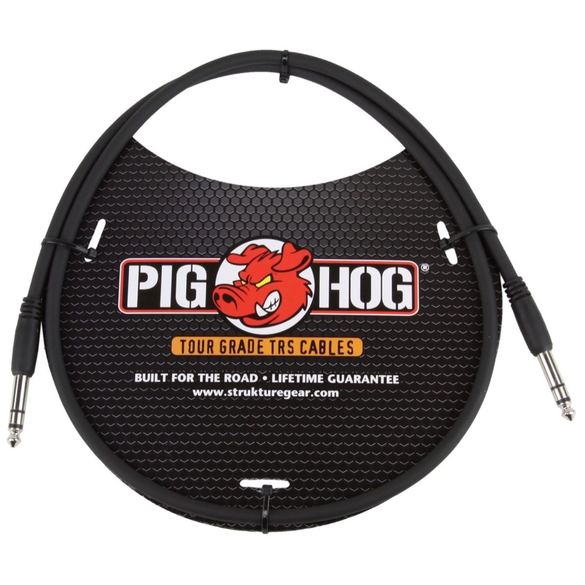 Pig Hog 1/4 Inch TRS to 1/4 Inch TRS Patch Cable, 10 Foot