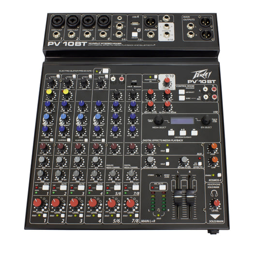Peavey PV-10BT Stereo Bluetooth Mixer, 10-Channel