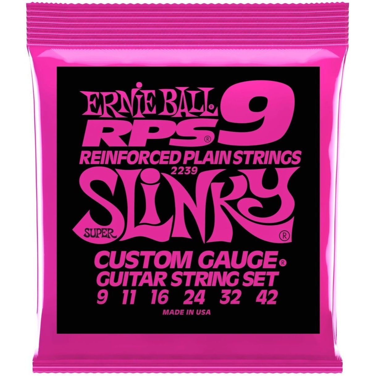 Ernie Ball Super Slinky RPS Nickel Wound Electric Guitar Strings (9-42 Gauge)