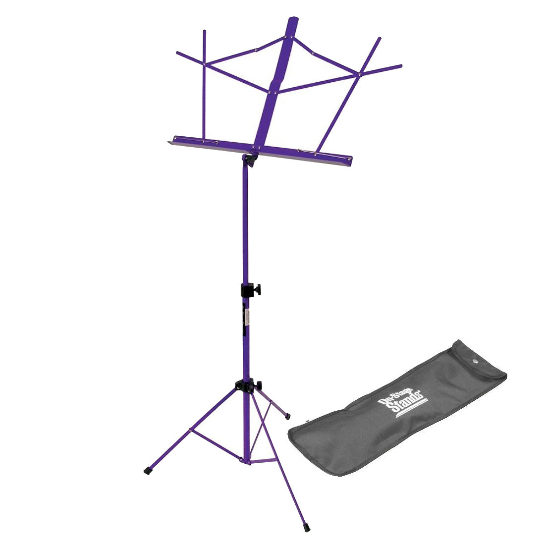 On-Stage SM7122 Folding Music Stand, Purple, with Bag