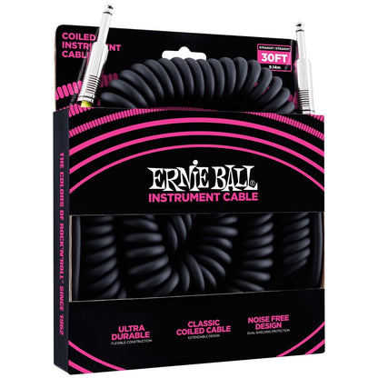Ernie Ball Coiled Instrument Cable, 30'