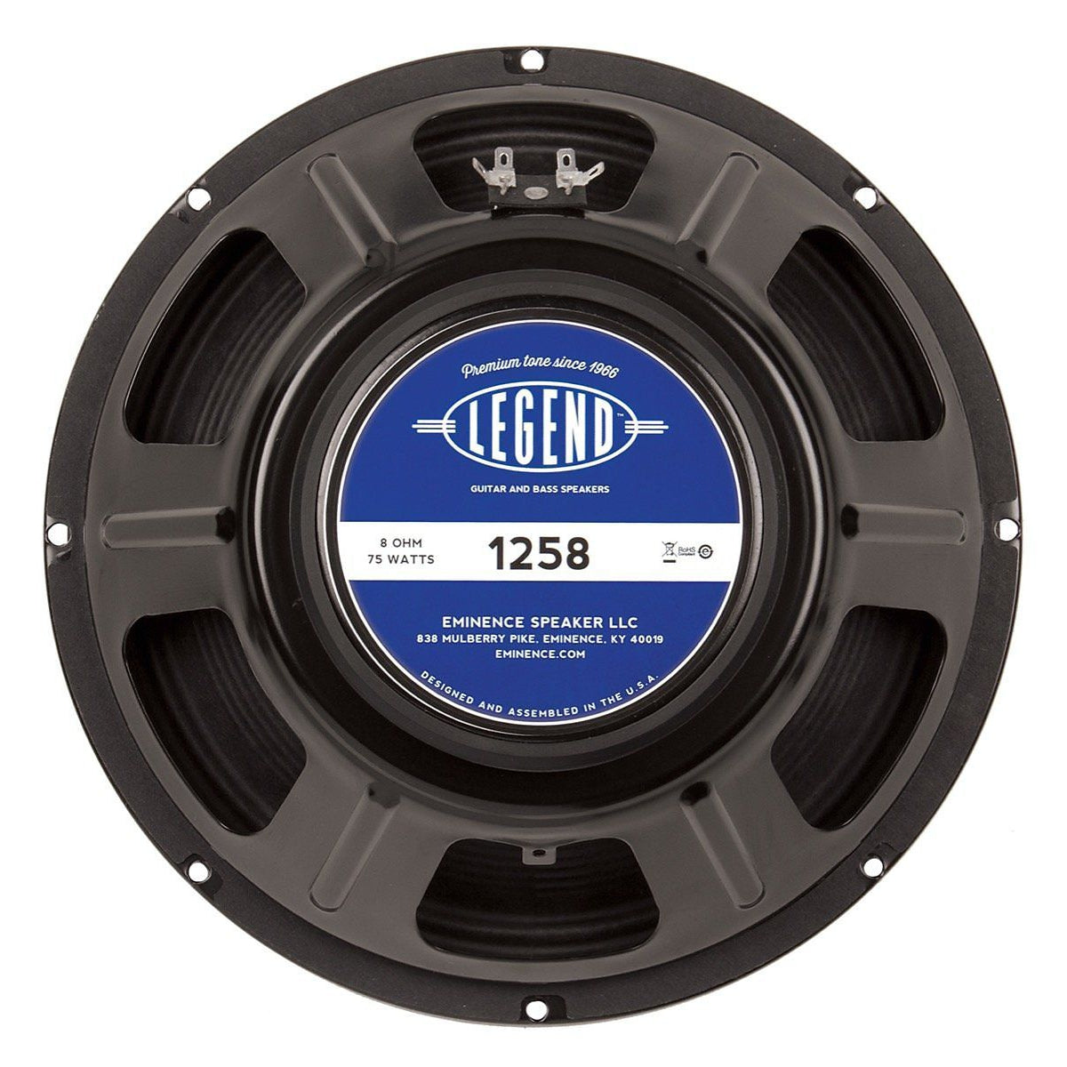 Eminence Guitar Legend 125 Speaker, 75 Watts and 12 Inch, 8 Ohms