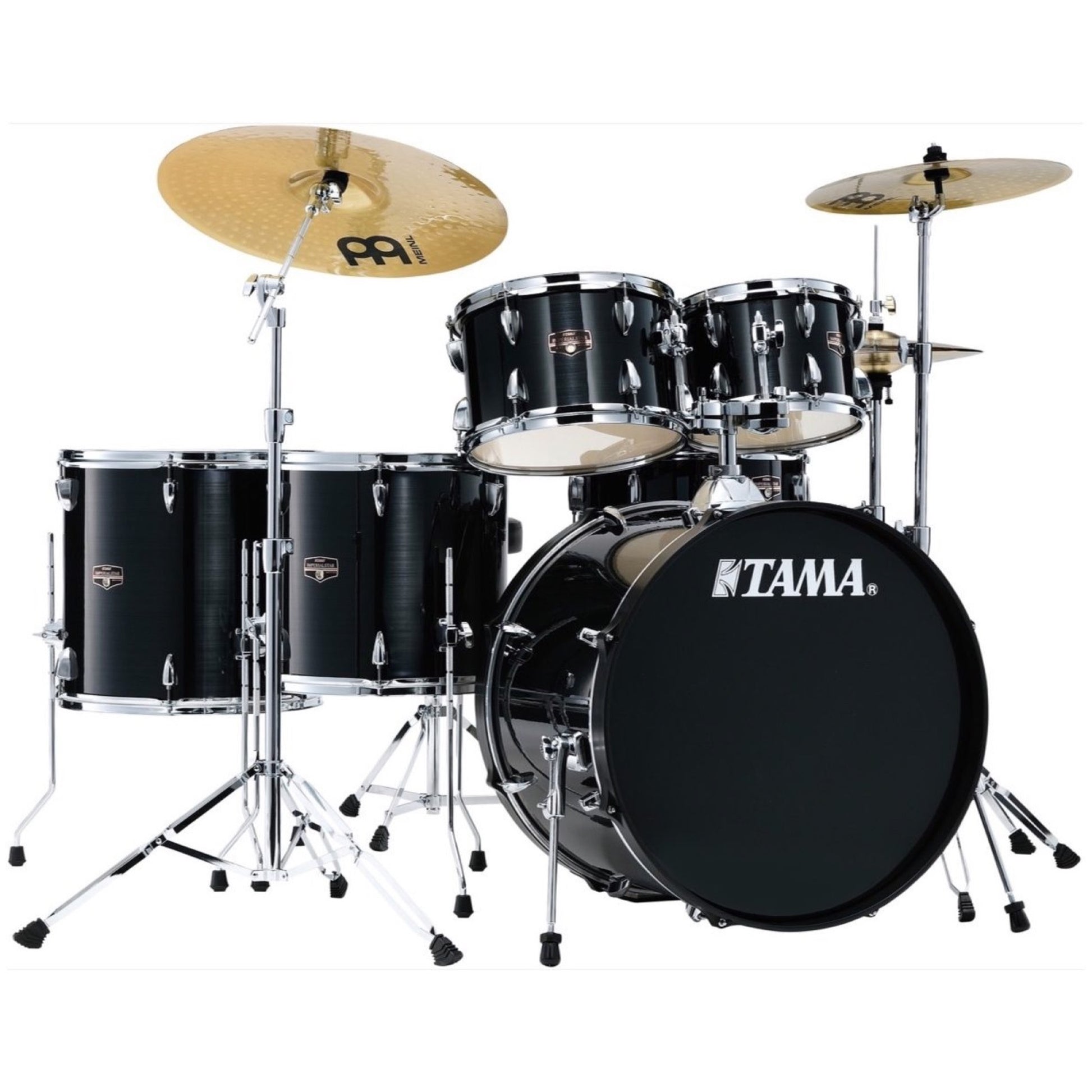 Tama IE62C Imperialstar Drum Kit, 6-Piece (with Meinl Cymbals), Hairline Black
