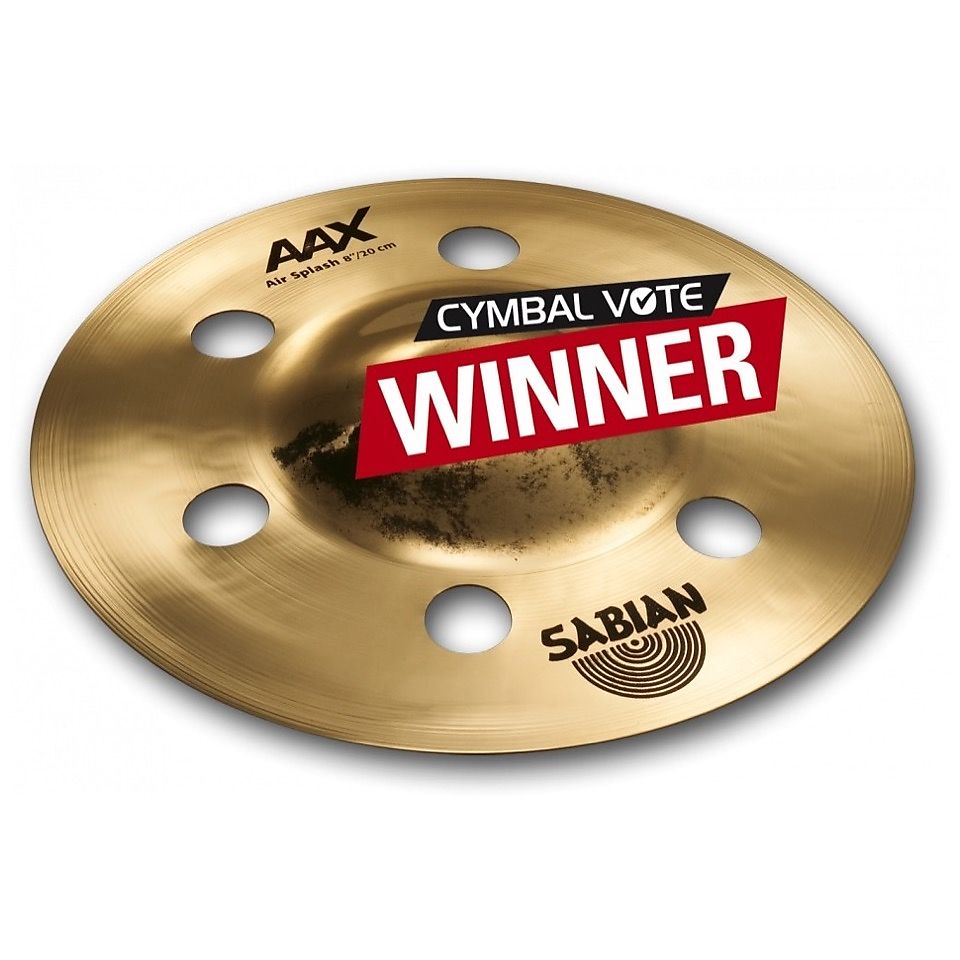 Sabian AAX Air Splash Cymbal, Brilliant Finish, 8 Inch