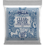 Ernie Ball Clear and Silver Ernesto Palla Nylon Acoustic Strings, Medium, 28-42