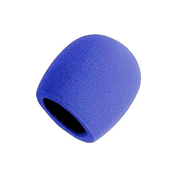 On-Stage Foam Ball-Type Microphone Windscreen, Blue