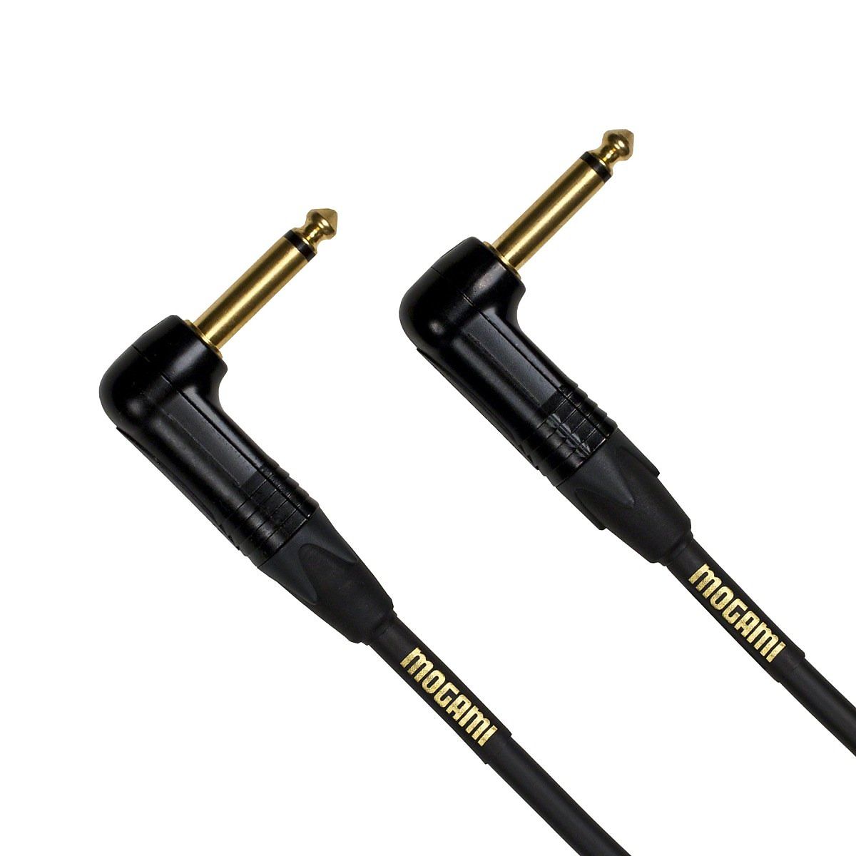 Mogami Gold Guitar/Instrument RR Cable with Right Angle Plugs, 1.5 Foot