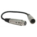 Hosa 5-Pin XLRM to 3-Pin XLRF DMX Cable, DMX106, 6 Inch
