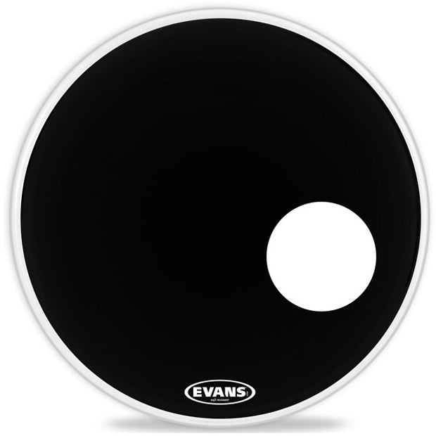 Evans EQ3 Bass Drumhead, Black, 22 Inch