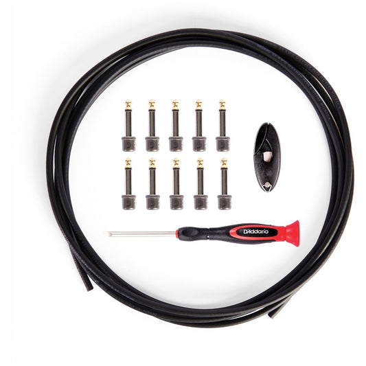 D'Addario DIY Solderless Pedal Straight Plug Cable Kit
