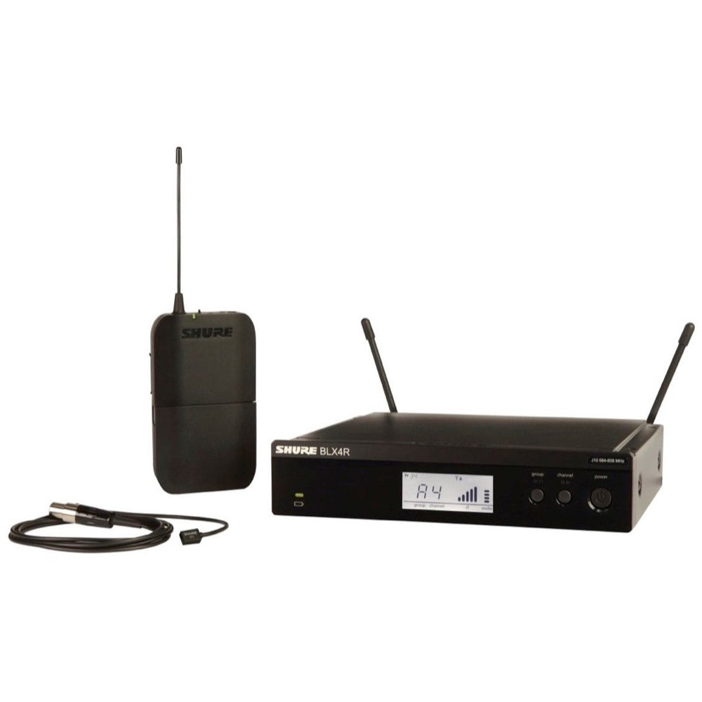 Shure BLX14R/W93 Wireless Lavalier Microphone System, Band H9 (512-542 MHz)