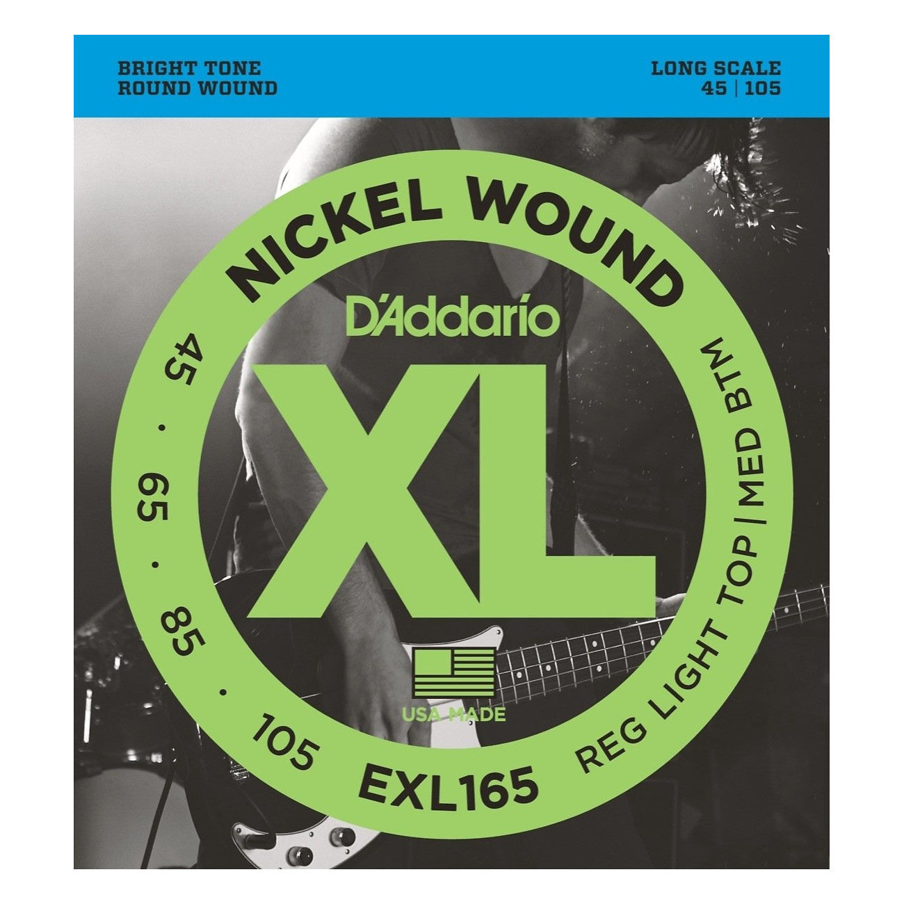 D'Addario EXL165 XL Nickel Wound Bass Strings (Long Scale)