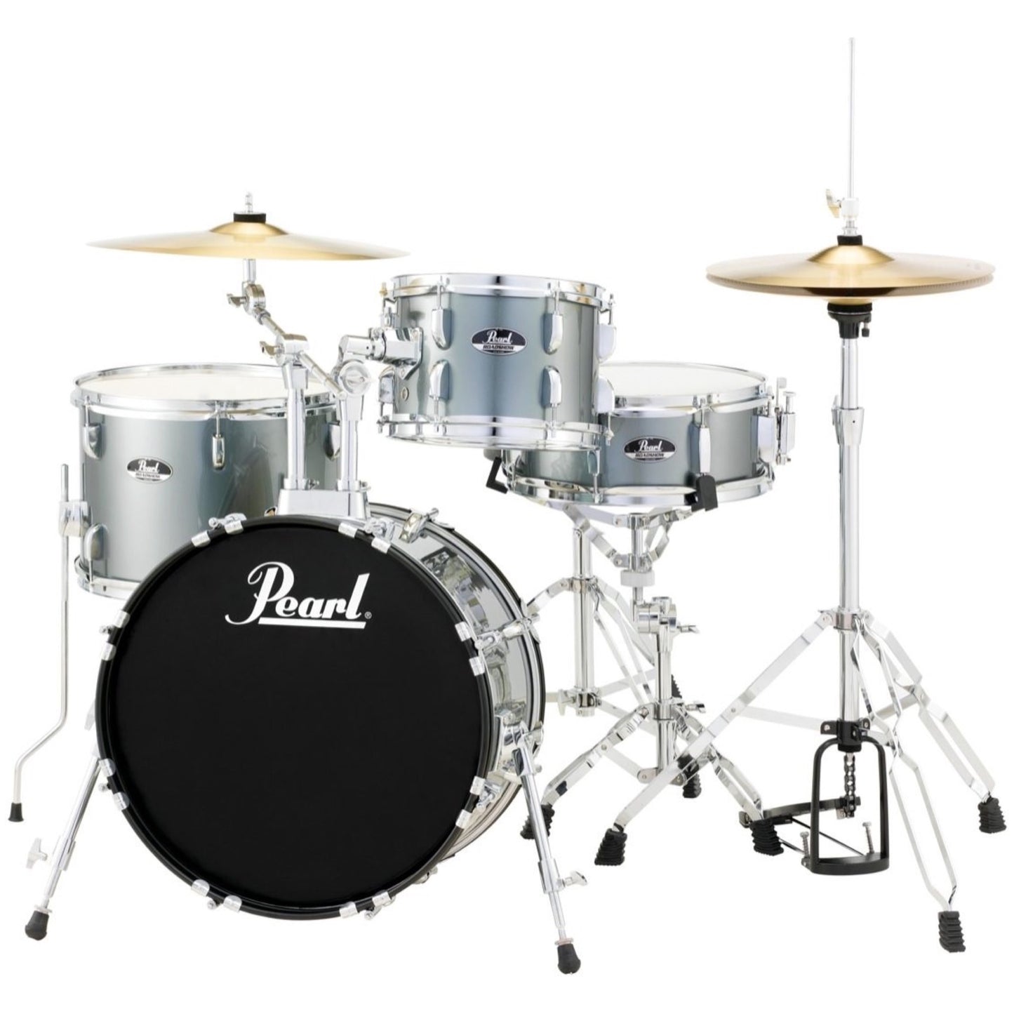 Pearl RS584C Roadshow Complete Bop Drum Kit, 4-Piece, Charcoal Metal