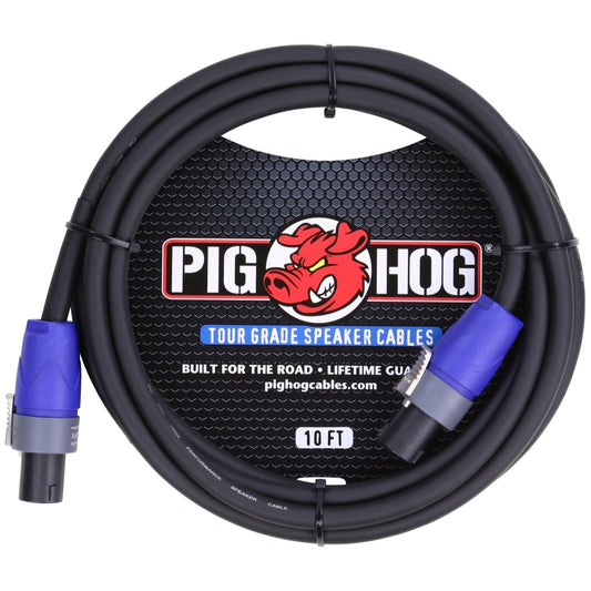Pig Hog Speakon to Speakon 14-Gauge Speaker Cable, 10 Foot