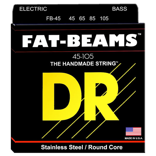DR Strings FB45 Fat-Beams Electric Bass Strings, Medium, 45-105