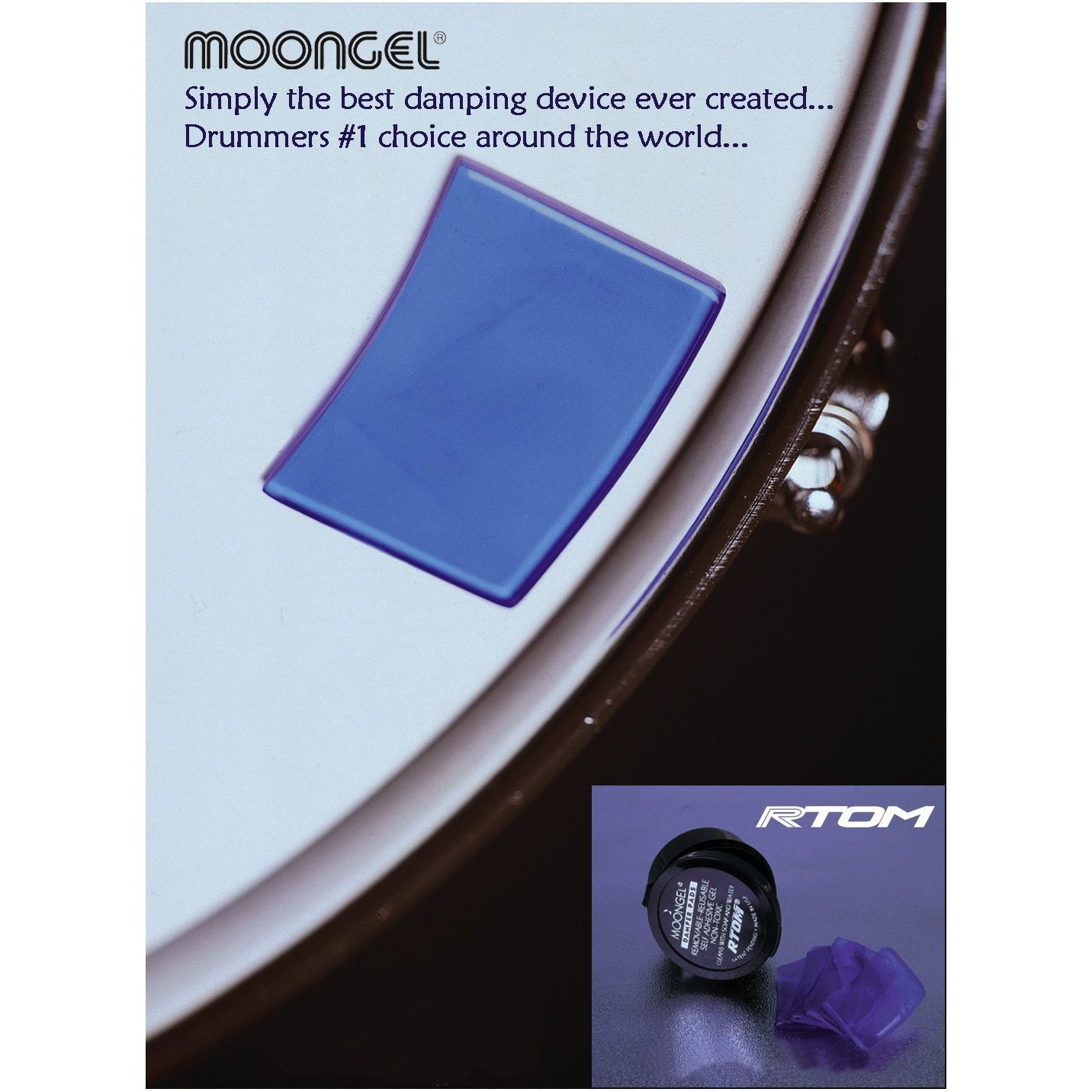 RTOM Moongel Damper Pad, Blue, 4-Pack