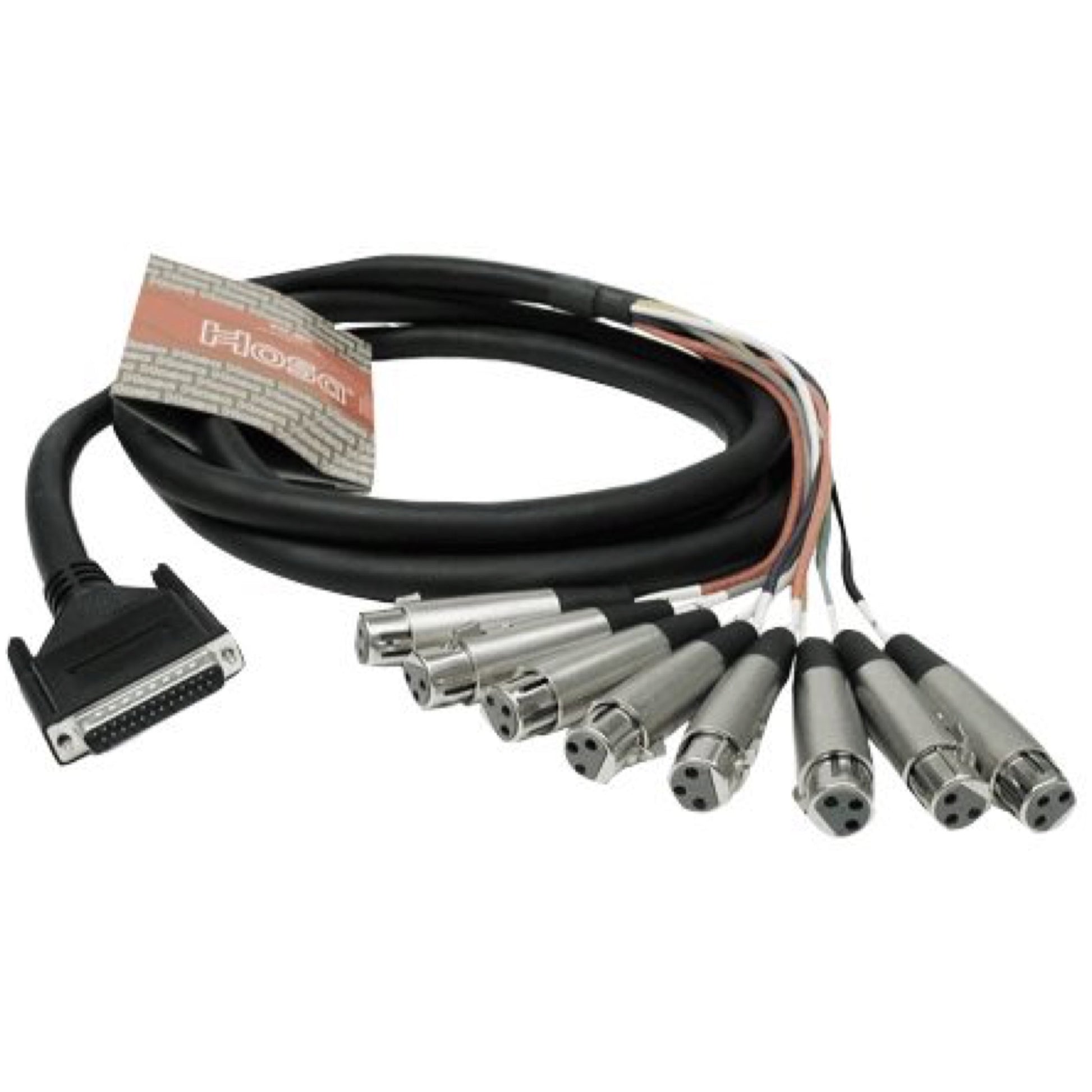 Hosa DTF800 Snake Cable (25-Pin D-Sub to XLR Female x 8), DTF-805, 16.5 Foot, 5 Meters