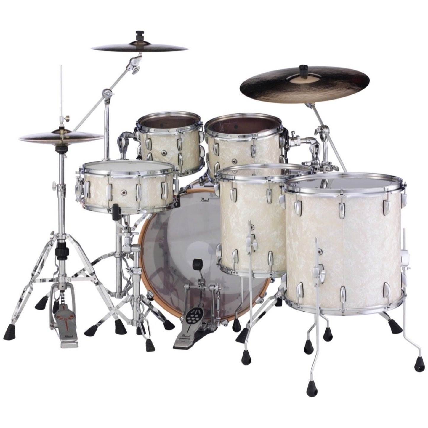Pearl Session Studio Select Drum Shell Kit, 5-Piece, Nicotine White Marine Pearl