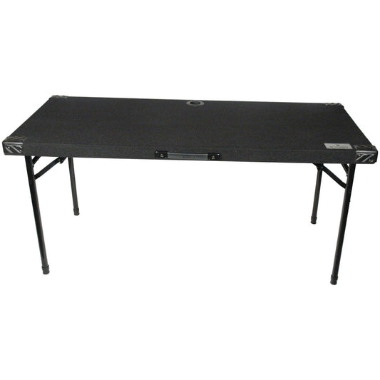 Grundorf AT-5422B Carpeted Facade Table, Black, 54x22 Inch