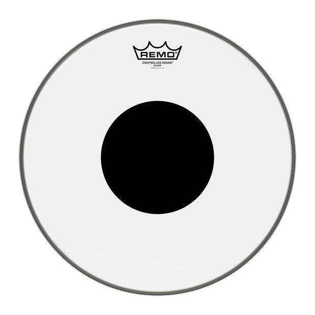 Remo Weatherking Clear Controlled Sound Drumhead (Black Dot), 12 Inch