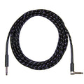 CBI Braided Instrument Cable with Right Angle Plug (Black), 3 Foot