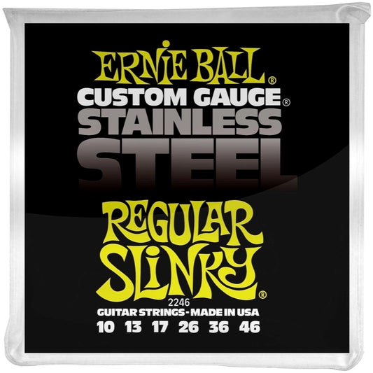 Ernie Ball Regular Slinky Stainless Steel Electric Guitar Strings, 2246, 17076