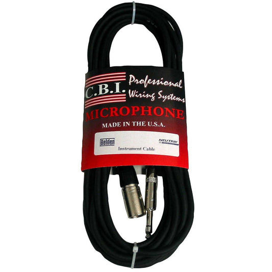 CBI BL Ultimate Series XLR-M to 1/4 Inch TRS Cable, 10 Foot
