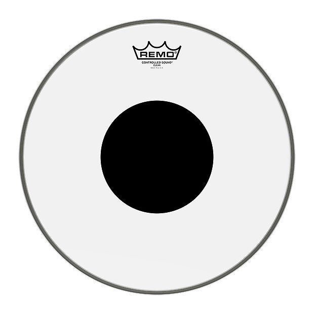 Remo Weatherking Clear Controlled Sound Drumhead (Black Dot), 10 Inch
