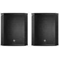 Electro-Voice ELX200-18SP Powered Subwoofer Speaker (1200 Watts), Black, Pair