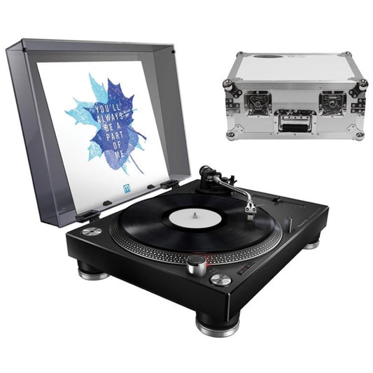 Pioneer PLX-500 Direct-Drive Turntable with USB, White, with Odyssey FZ1200 Case (White)