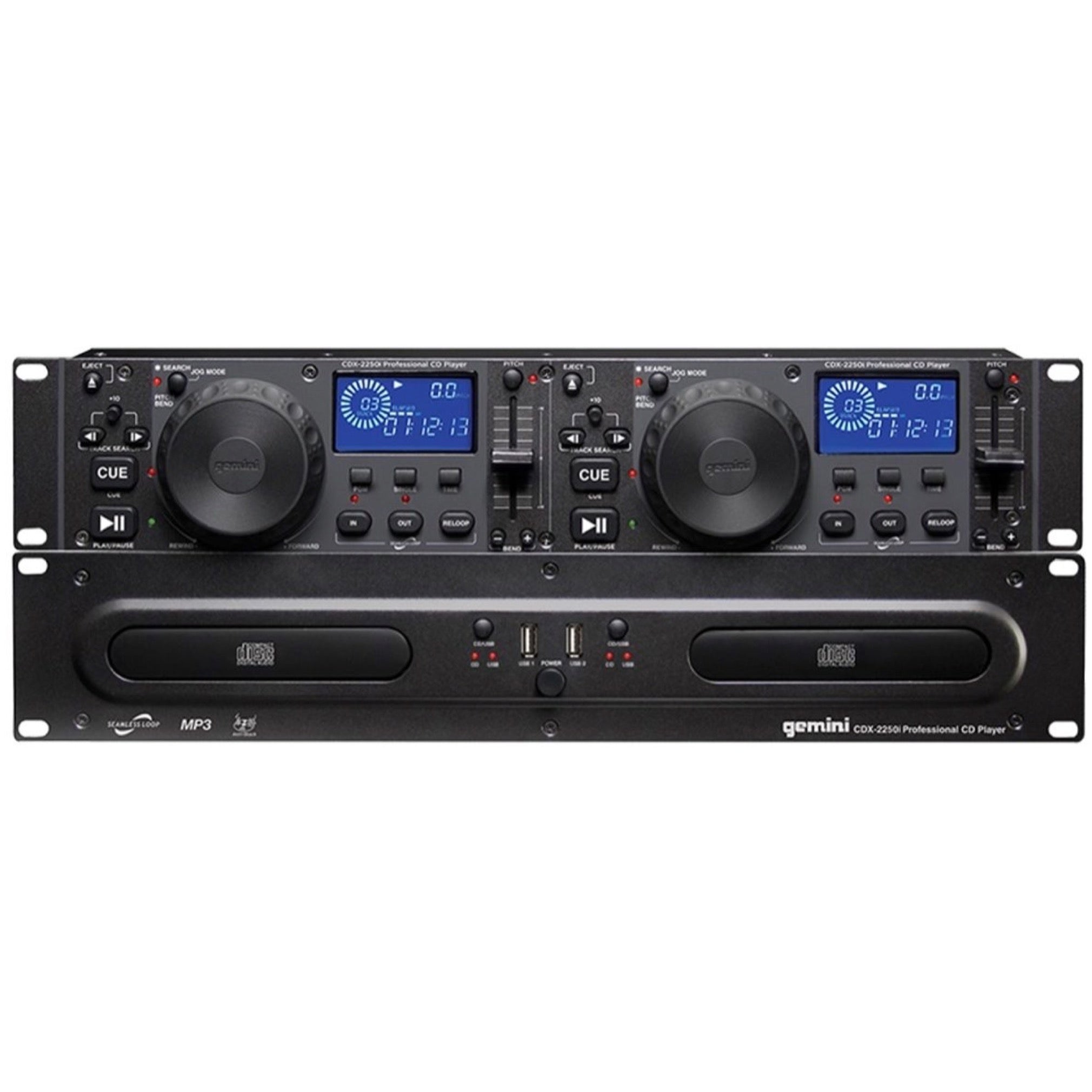 Gemini CDX-2250i Professional Rackmount Dual CD Player