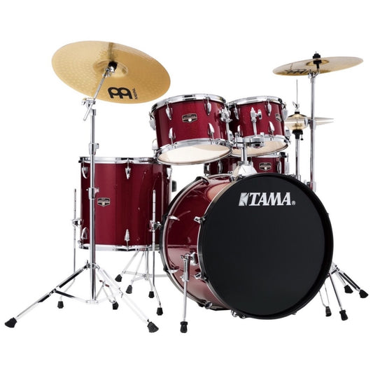 Tama IE52C Imperialstar Drum Kit, 5-Piece (with Meinl Cymbals), Candy Apple Mist