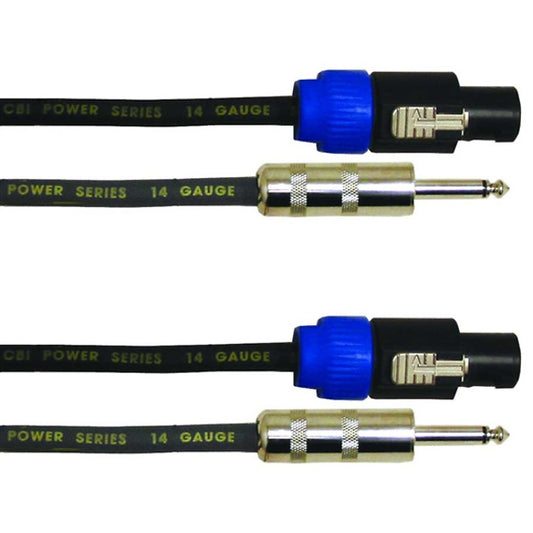 CBI 14-Gauge Speakon to 1/4 Inch Male Speaker Cable, 10 Foot