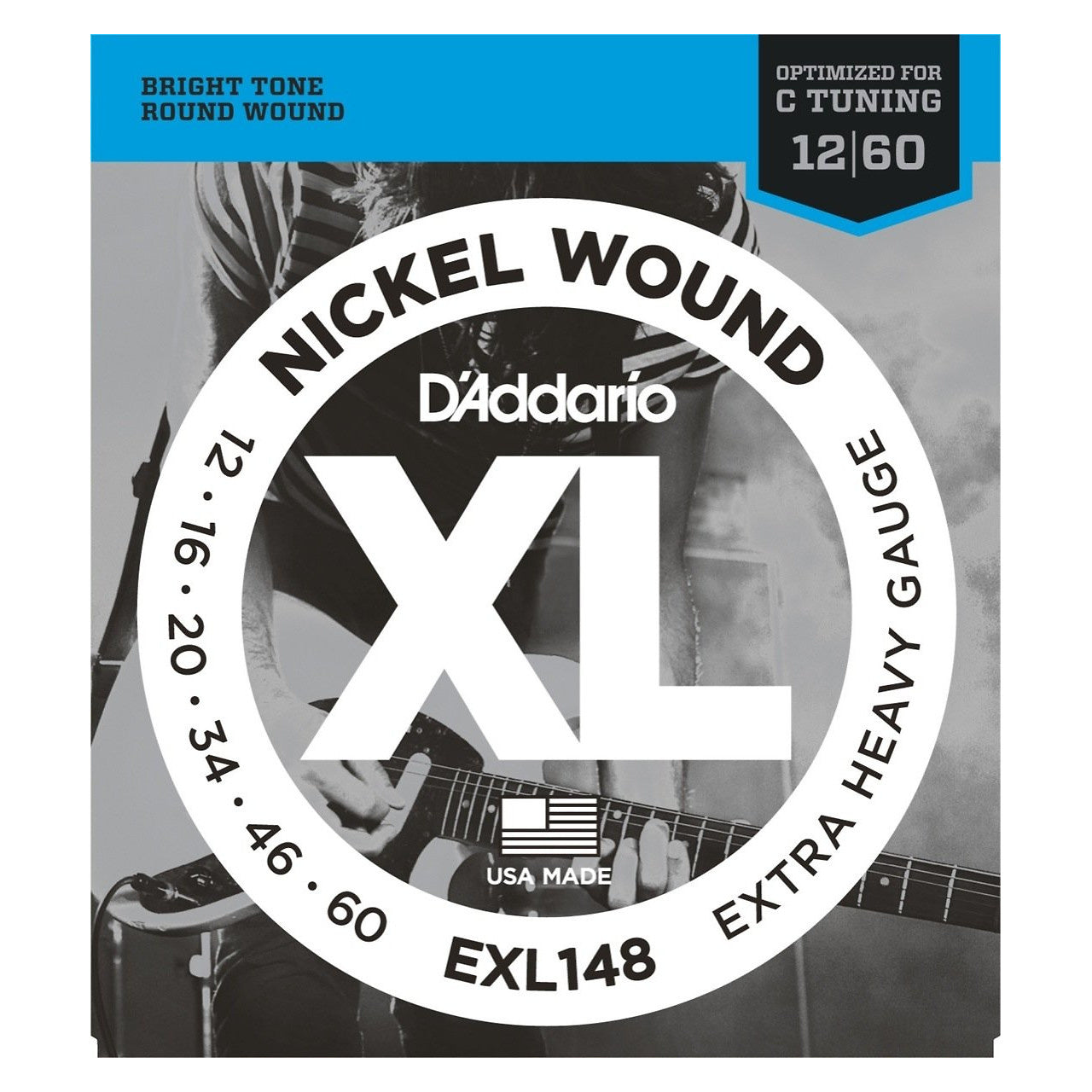 D'Addario EXL Nickel Wound Electric Guitar Strings, EXL148, Xtra Heavy