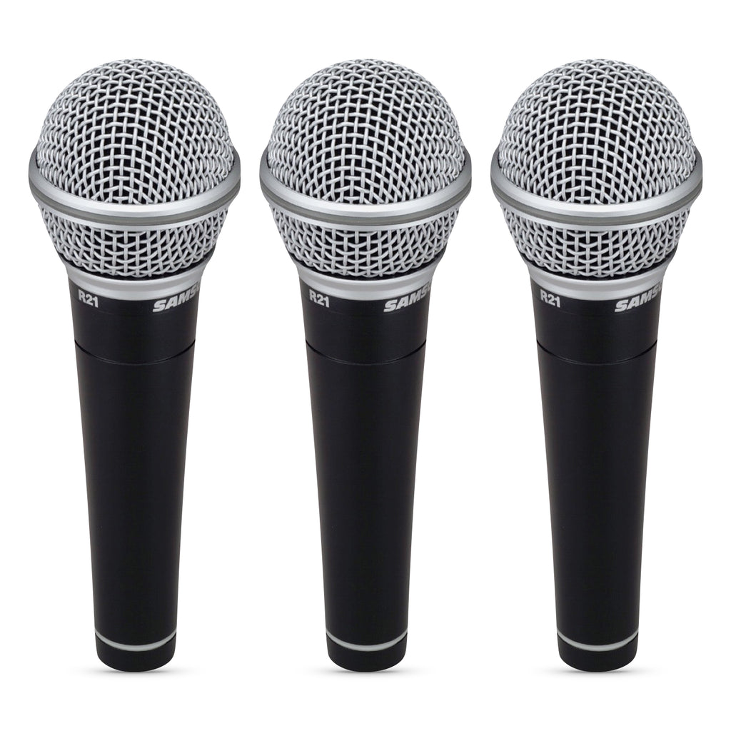 Samson R21 Microphones, 3-Pack, 3-Pack, with Case