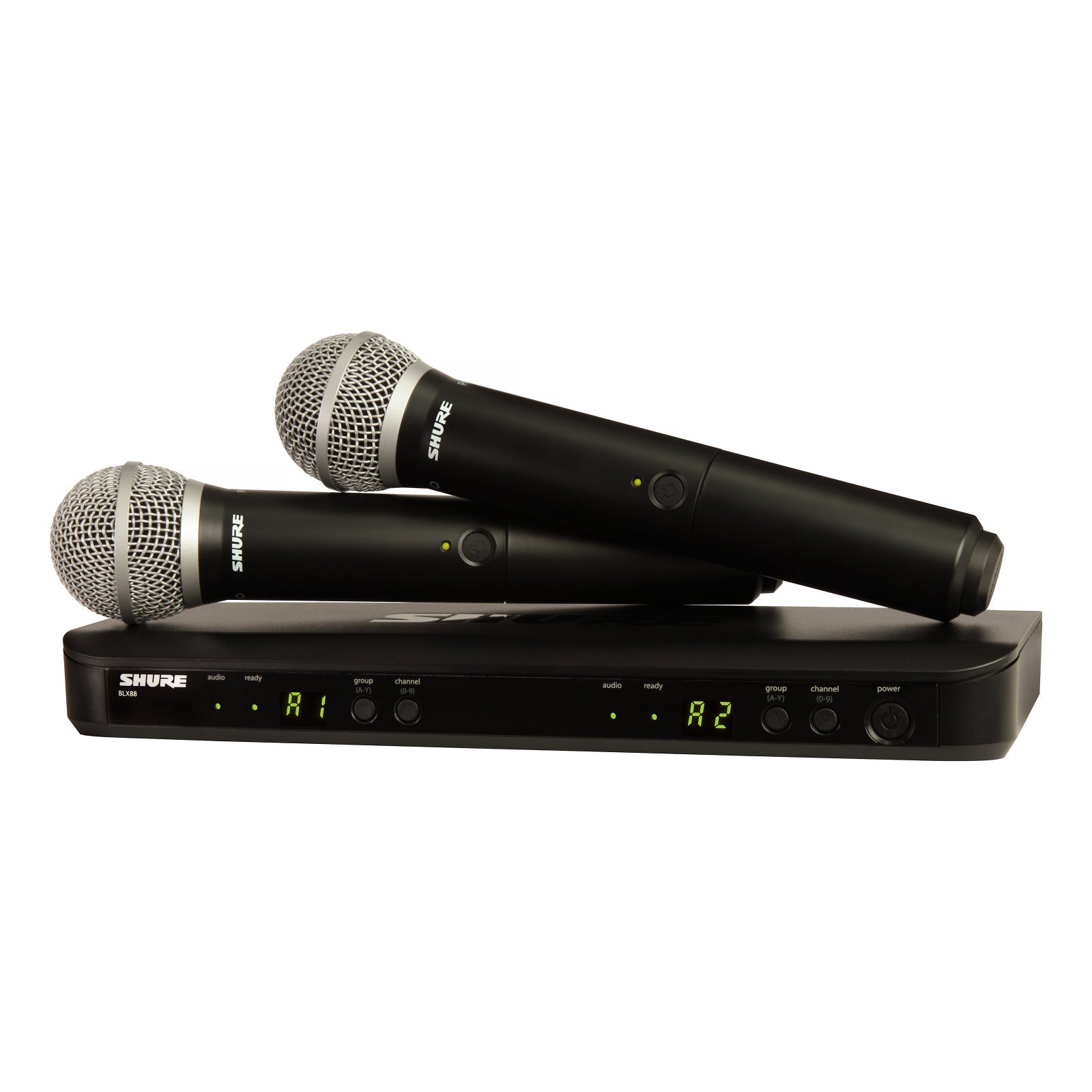 Shure BLX288/PG58 Dual Handheld Wireless PG58 Microphone System, Band H9 (512-542 MHz)