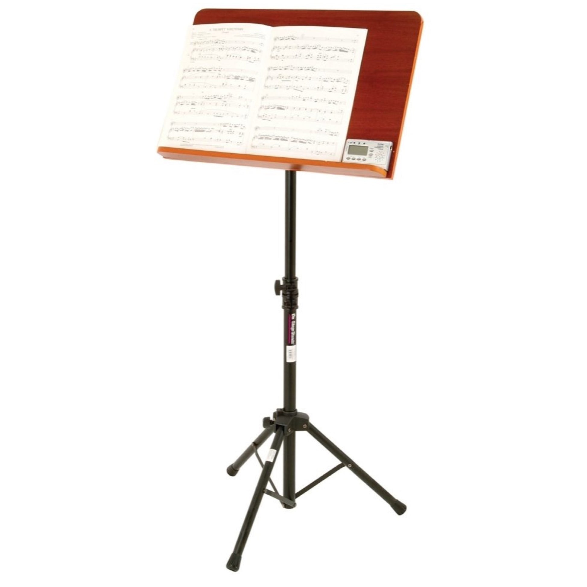 On-Stage SM7312W Conductor Stand with Wide Wooden Bookplate
