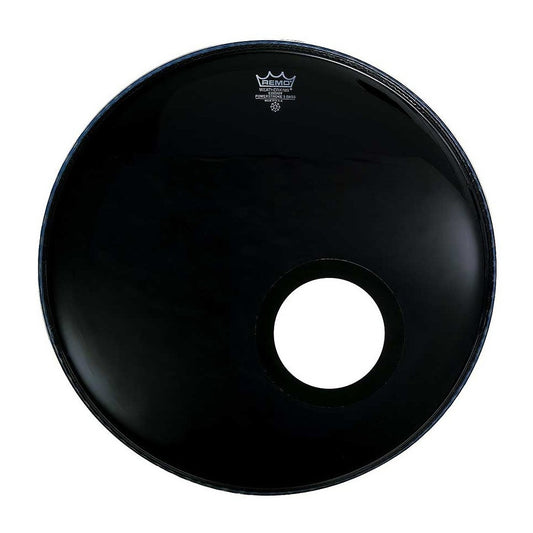 Remo Powerstroke 3 Bass Drumhead (with Hole), Black, 22 Inch